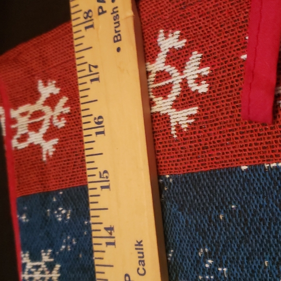 Snowman Christmas Stocking. Machine woven cotton/polyester - Picture 7 of 12